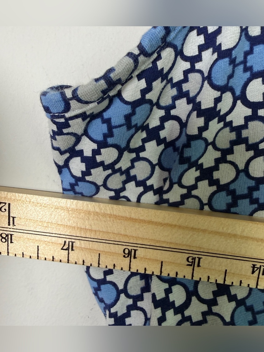 Patagonia Organic Cotton Sundress | Women’s XL | Blue Geo Print | Fit & Flare - Picture 6 of 7